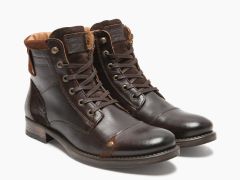 Boots Redskins en cuir marron foncé Yani