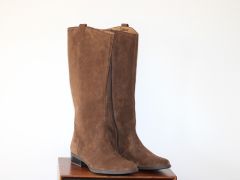 Bottes Gabor en cuir velours marron Western