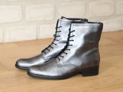 Bottines hautes à lacet Gabor en cuir gris Cosmo