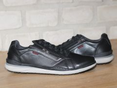 Chaussures détente à lacet et zip Pegada en cuir noir