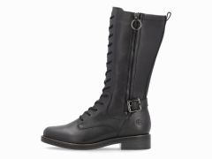 Bottes à lacet Remonte en cuir noir Rebelle