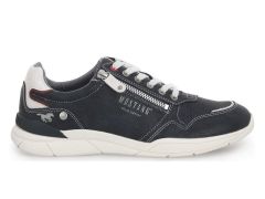 Sneakers bleu marine Mustang avec zip et lacets