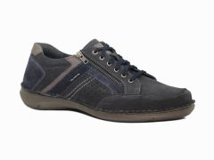 Chaussures sneakers en cuir combi marine Anvers