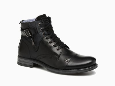 Boots en cuir noir Yero