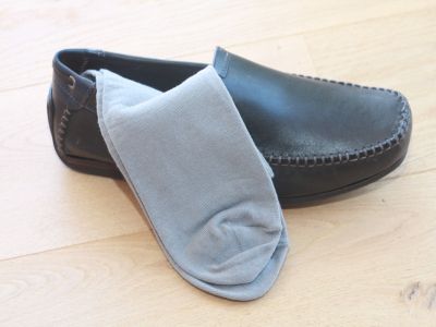 Chaussettes en coton gris