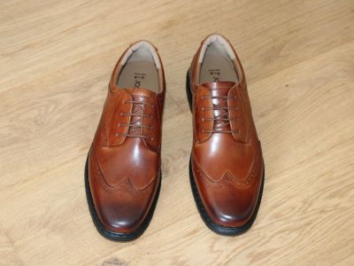 Chaussures à lacet en cuir cognac Alastair