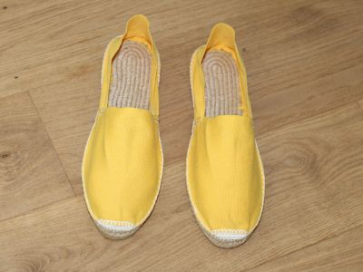 Espadrilles en toile de coton jaune