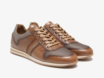 Sneakers ville Living en cuir marron camel