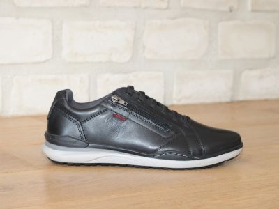 Chaussures détente à lacet et zip Pegada en cuir noir