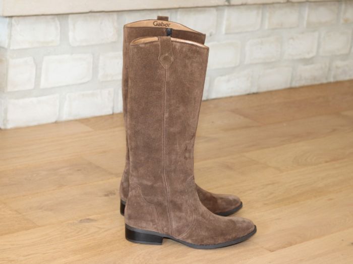 Bottes velours marron online